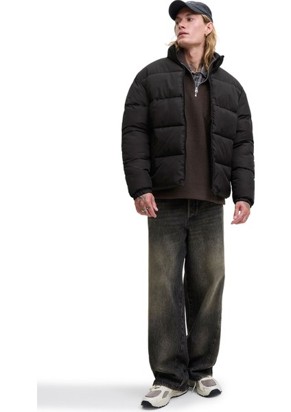 Jjmaze Puffer Collar Siyah Erkek Mont fırsatları