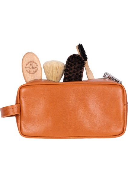 Lumora Hakiki Taba Deri Makyaj Çantası