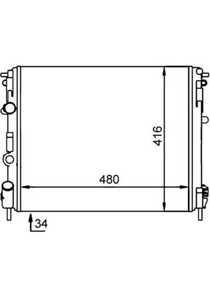 CR92000S Motor Radyatoru 7700428658 8200049080