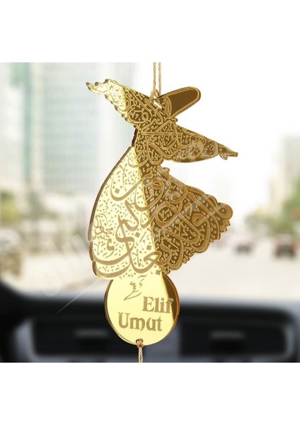 Kişiye Özel Mevlana Pleksi Araba Dikiz Aynası Süsü fiyatları