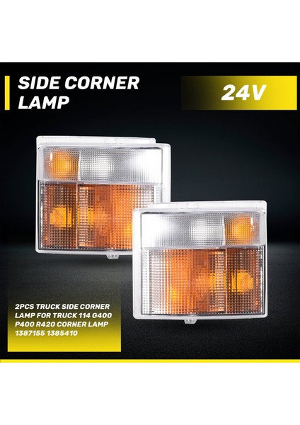 2pcs Kamyon Yan Köşe Lamba Scania Kamyonu için 114 G400 P400 R420 Köşe Lamba 1387155 1385410 (Yurt Dışından) fırsatları