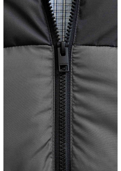 Jjmaze Puffer Collar Grı Erkek Mont indirimleri