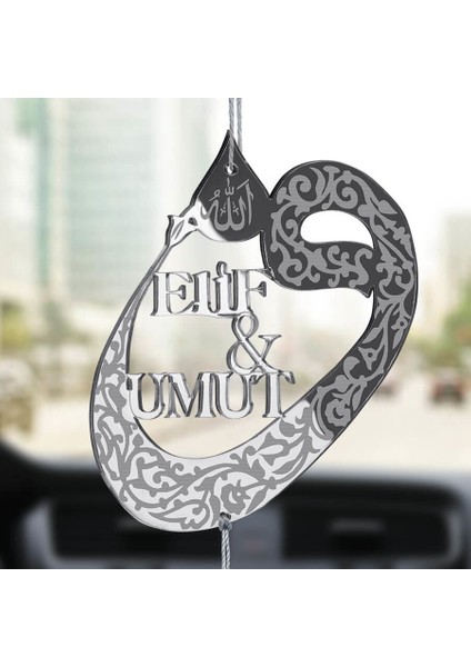 Kişiye Özel Vav Figürlü Pleksi Araba Dikiz Aynası Süsü fiyatları