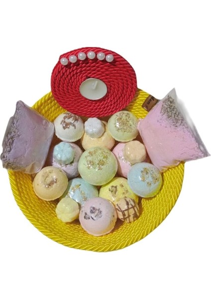 20'li Peeling Doğal El Yapımı Renkli Banyo Topu Tüm Vücut Pedikür Manikür Nem Bombası Sepeti