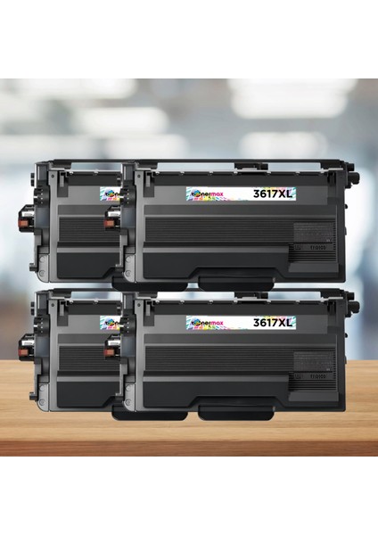 Brother TN3617XL 4'lü Avantaj Paket Muadil Toner / MFCL6910DN / MFCL5715DW / MFCL6710DW / MFCL5710DW / HL-L6410DN / HL-L6210DW / HL-L5210DW / HL-L5210DN / DCP-L5510DN