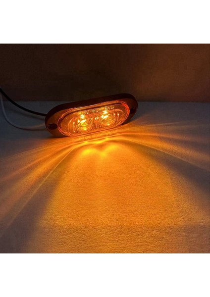 10pcs 12V-24V 2LED ARAÇ İSİSAN IŞIKLAR Dönüş sinyal Işıkları Gösterge Işıkları Römorklar için Arka Havalı Kamyonlar Sarı (Yurt Dışından) fiyatları
