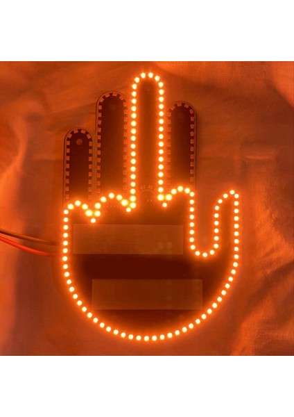 Uzak Yol Öfke İşaretleri ile Komik Araba Parmak Işığı Parmak Jest Işık LED GESU EKRAN LAMBA ARAÇ İnteraktif Işık (Yurt Dışından) indirimleri