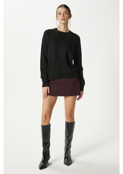 Mushy Siyah Basic Triko Kazak