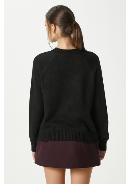 Mushy Siyah Basic Triko Kazak fırsatları