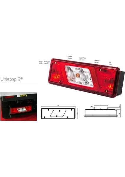 14309E Stop Lambasi Sol 1847494 BK3113405 BK3113405CC