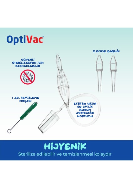 Optivac Bebek Burun Aspiratörü Elektrik Süpürgesi ile Çalışır fiyatları