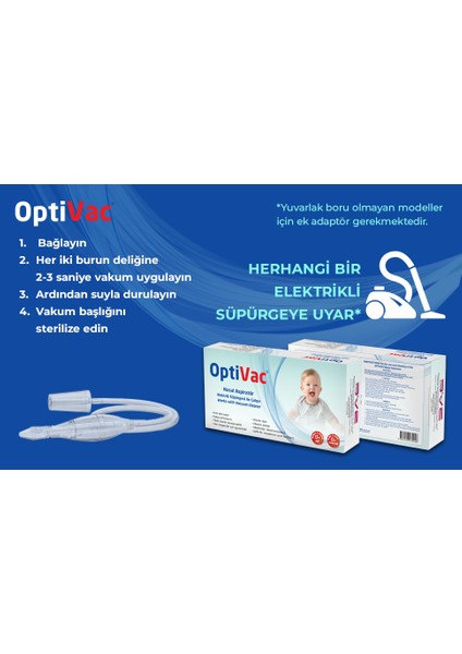 Optivac Bebek Burun Aspiratörü Elektrik Süpürgesi ile Çalışır indirimleri