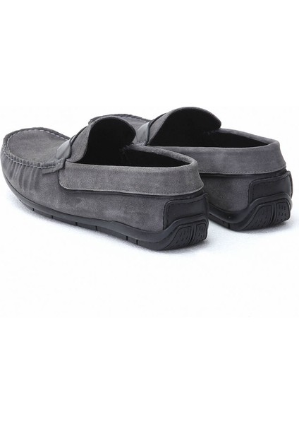 Gri Süet Casual Loafer