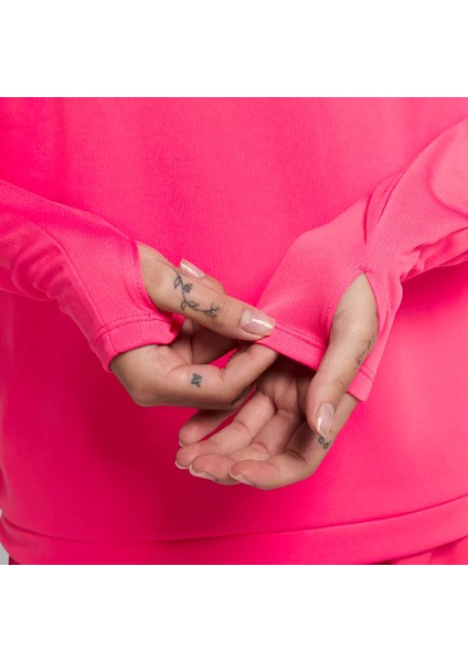 Swoosh Dri-Fıt 1/4-Zip Running Mid Layer Pembe Kadın Çeyrek Fermuar Antreman Üstü modelleri