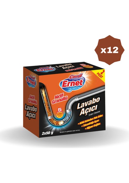 Süper Lavabo Açıcı 2’li 50 gr - (12 Adet)