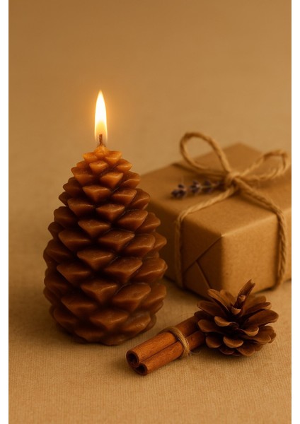 3’lü Yılbaşı Temalı Masa ve Ev Dekoru Noel Baba Kozalak ve Çam Ağacı Temalı Mum yılbaşı Hediye Seti fırsatları