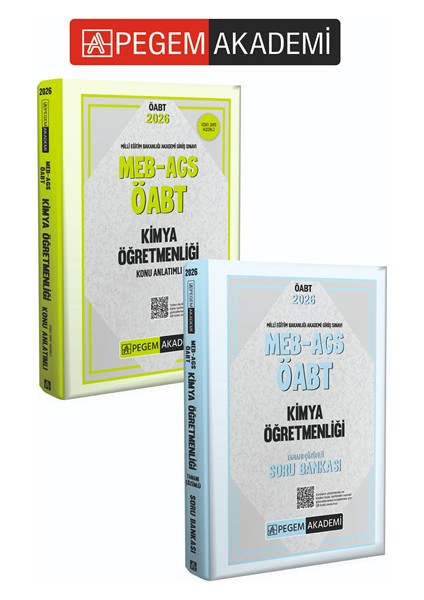 PEGEM AKADEMİ 2026 MEB AGS ÖABT Kimya Öğretmenliği Konu Anlatımlı