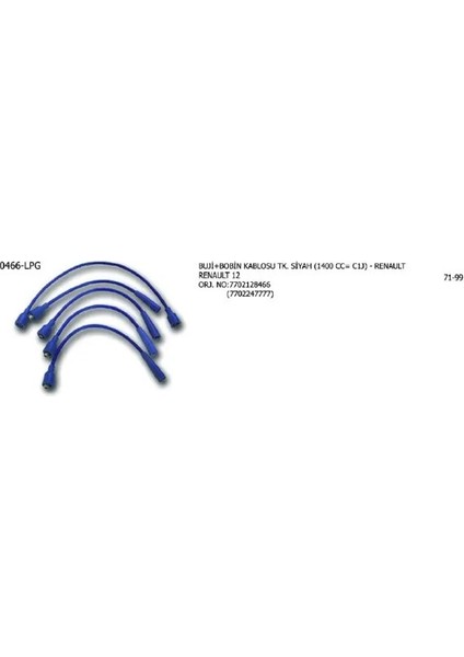 0466LPG Buji Kablosu 7702128466 7702247777