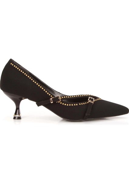 Kadın Siyah Fiyonk Detaylı Taşlı Stiletto fiyatları