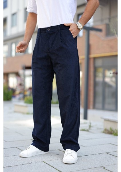 Erkek Kadife Baggy Pantolon