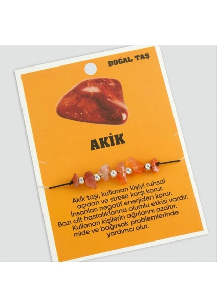 Sptrns Akik Doğaltaşlı Ip Bileklik-Kahverengi fiyatları