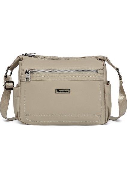 Su Geçirmez, Çok Cepli, Hafif, Kadın Omuz ve Çapraz Çanta BRC2141 Vizon