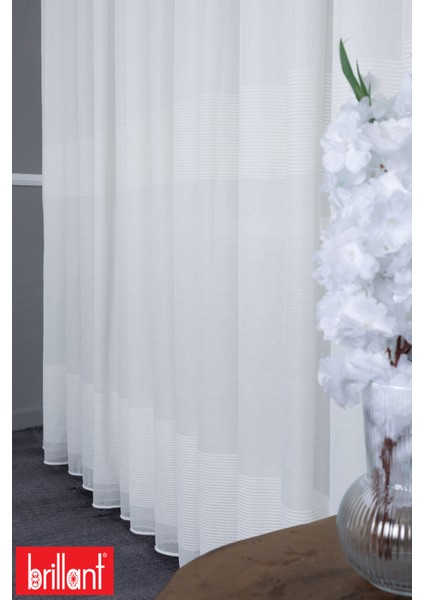 Keten Maya 1/3 Sık Pileli Ütü Istemez Kırışmaz Yeni Sezon Salon Oda Tül Perdesi