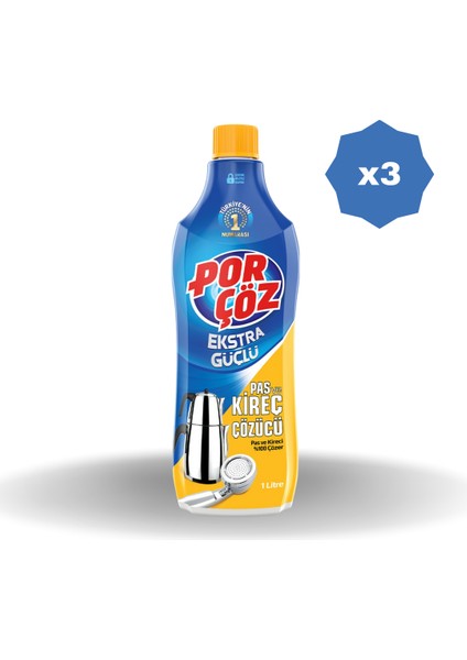 Pas ve Kireç Çözücü 1 Lt - (3 Adet)