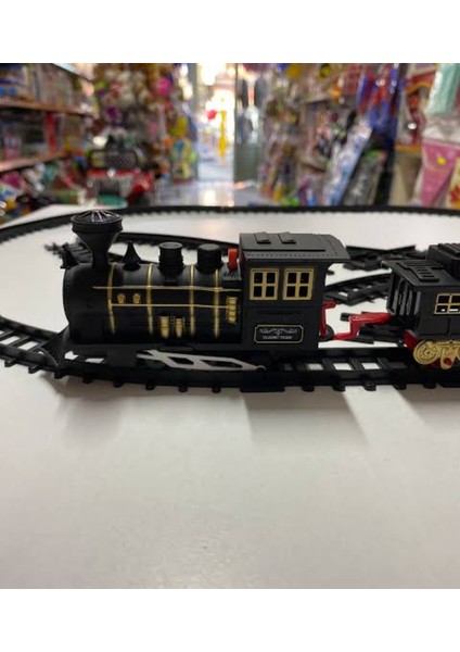 Oyuncak Tren Seti Raylı Vagonlu Pilli Tren 19 Parça 285 cm Tren Raylı Klasik Yük Treni