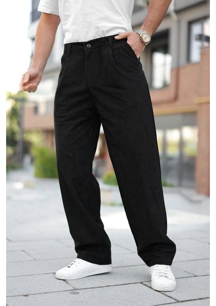 Erkek Kadife Baggy Pantolon