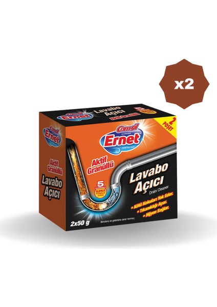 Süper Lavabo Açıcı 2’li 50 gr - (2 Adet)