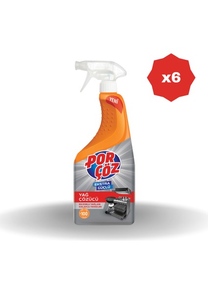 Yağ Çözücü Sprey 750 ml - (6 Adet)