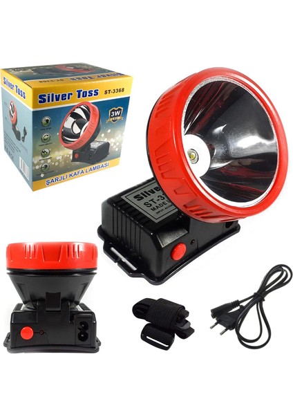 ST-3368 Kafa Feneri Şarjlı 3 Watt