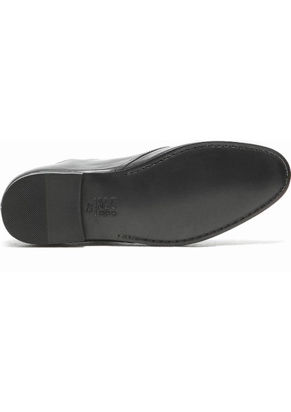 Siyah Deri Klasik Loafer