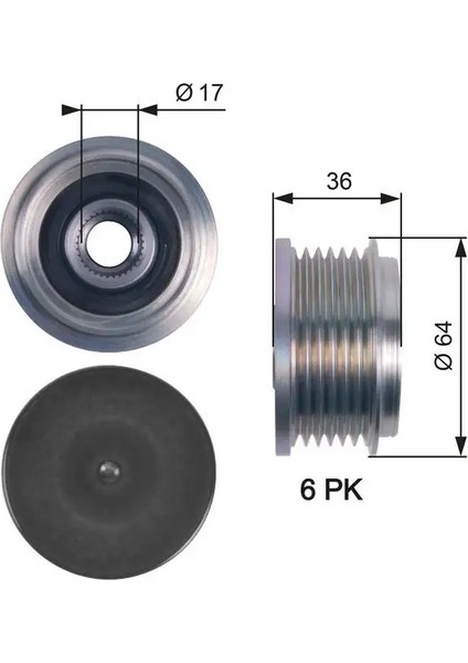 OAP7131 Alternator Kasnagi 1745661 77364082 CC1T10300BB
