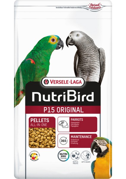 Sptrns Vl Nutrıbırd P15 Orıgınal Papağan Pelet Yem 1 kg