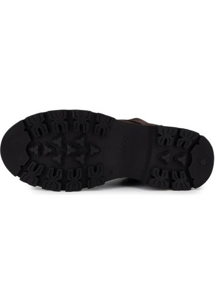 Kadın Hakiki Deri Kahverengi Nubuk Topuklu Bot 1065 3010 Bn Bot SK25-26 Kahve Nbk indirimleri