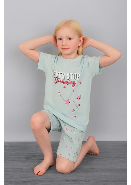 Kız Çocuk 3'lü %100 Pamuklu 10-11-12 Yaş Pijama Takımı MODEL:119 fırsatları