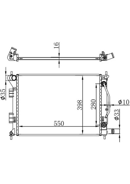 BHY124016 Motor Radyatoru 253103X100