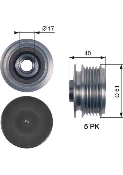 OAP7117 Alternator Kasnagi 373222A000 373222A100 373222A110