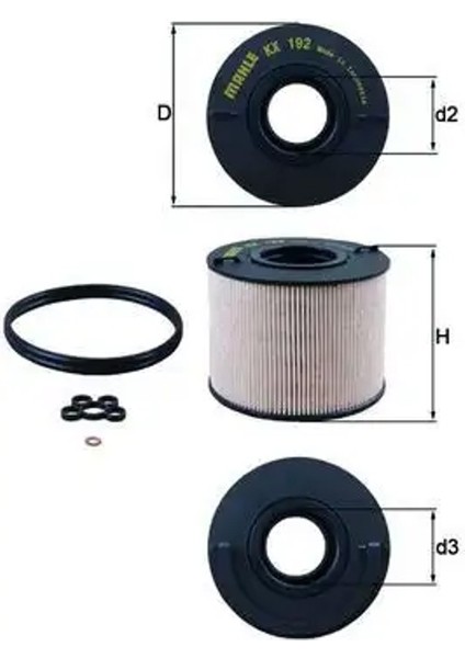 KX192D Yakit Filtresi 7L6127177B 7L6127177C 7L6127401H