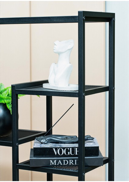 Dekoratif Siyah Metal Kitaplık 12 Raflı Ünite Çok Amaçlı Stand Salon ve Çalışma Odası Düzenleyici fırsatları