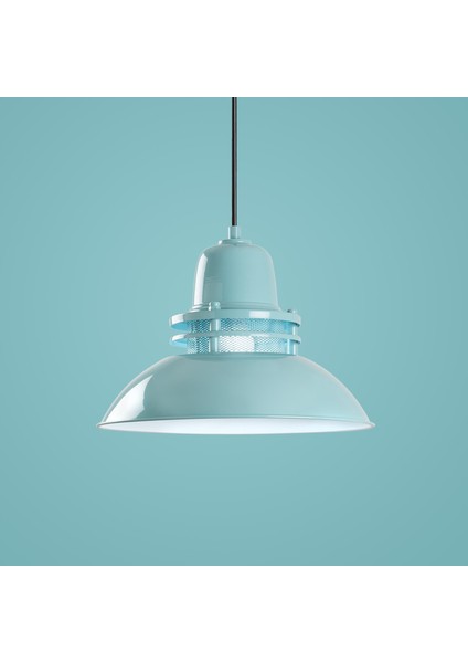 Tibet Retro Tekli Sarkıt Avize Turkuaz,endüstriyel Metal Sıvama Tavan Aydınlatma TIBET3735-TURQUOISE