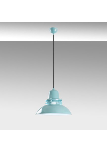 Tibet Retro Tekli Sarkıt Avize Turkuaz,endüstriyel Metal Sıvama Tavan Aydınlatma TIBET3735-TURQUOISE