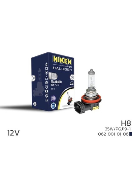 H8 35W HALOJEN AMPUL PGJ19-1 125 (10 ADET)