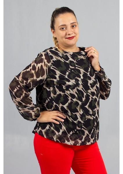 Büyük Beden Astarlı Şifon Bluz Zarif ve Rahat Günlük Şıklık modelleri