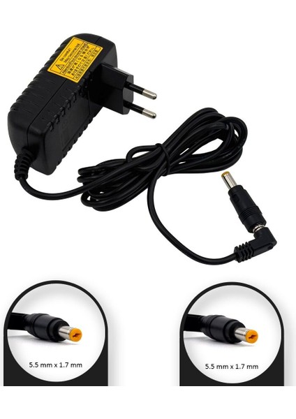 12V 400MA (0.4A) 4.8W 5.5x1.7 mm Ac Adaptör - Şarj Cihazı