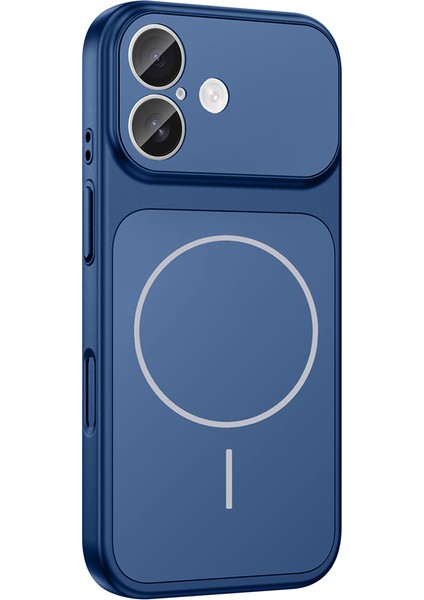 iPhone 16 Kılıf Ecrz M-Safe Şarj Özellikli Kamera Korumalı Formen Kapak - Gri modelleri