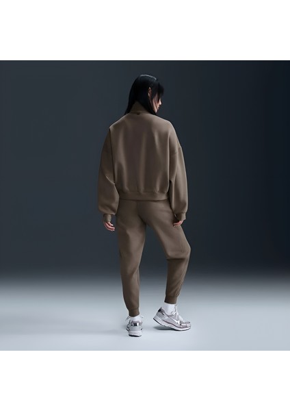 24.7 Dri-Fit Half-Zip Soft Knit Training Kahverengi Oversize Bol Kesim Sweatshirt -HQ8188-233 fiyatları