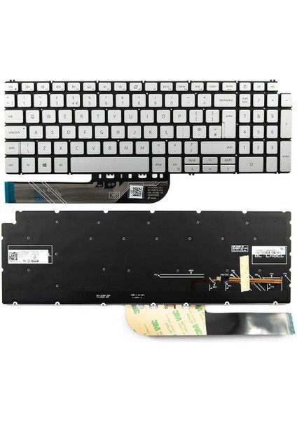 Dell Inspiron P102F (7500) Klavye Silver Işıklı